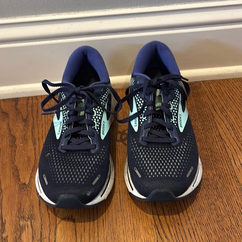 Brooks Ghost 14 Women's Navy, Turquoise, White Running Shoes